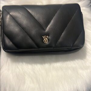 NWT- Victoria's Secret Black Wristlet Clutch